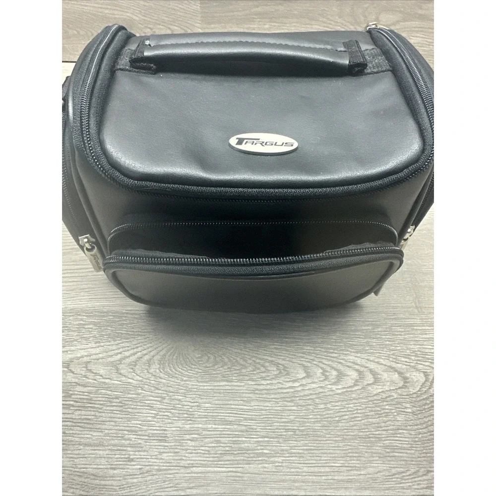 Targus‎ Black Leather Travel Camera Shoulder Bag With Strap - Multi Pocket Nice
